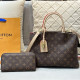 Brown Casual Daily Letters Patchwork Zipper Bags