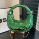 Green Casual Daily Solid Color Chains Bags