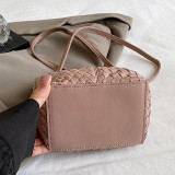 Pink Casual Solid Color Patchwork Zipper Bags