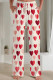 Milky Casual Print Pocket Patchwork Loose Mid Waist Conventional Full Print Bottoms