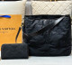 Black Casual Daily Letters Patchwork Texture Bags