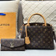 Orange Brown Daily Letters Patchwork Contrast Bags