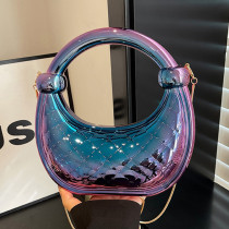 Blue Purple Casual Daily Solid Color Chains Bags