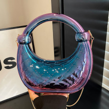 Blue Purple Casual Daily Solid Color Chains Bags