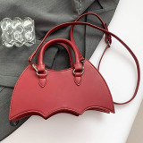 Red Casual Patchwork Zipper Bags