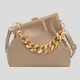 Khaki Daily Patchwork Chains Bags