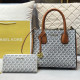 White Grey Casual Street Letters Patchwork Zipper Contrast Bags