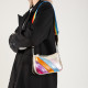 Gold Daily Colorblock Patchwork Zipper Bags