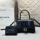 Black Casual Solid Color Patchwork Metal Accessories Trim Texture Bags