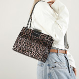 Yellow Daily Leopard Print Patchwork Bags