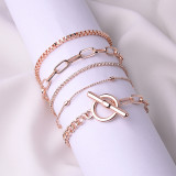 Gold Elegant Patchwork Chains Bracelets