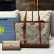 Brown Casual Daily Letters Patchwork Zipper Contrast Bags