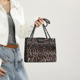Yellow Daily Leopard Print Patchwork Bags