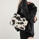 Yellow Daily Leopard Print Patchwork Bags
