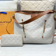 White Casual Daily Letters Patchwork Zipper Embossed Bags