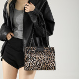 Yellow Daily Leopard Print Patchwork Bags