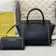 Black Casual Daily Patchwork Solid Color Patchwork Metal Accessories Trim Bags
