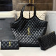 Black Casual Vacation Letters Patchwork Texture Bags