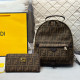 Brown Casual Street Letters Patchwork Zipper Contrast Bags