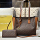 Orange Brown Casual Daily Letters Patchwork Contrast Bags