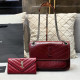 Red Casual Street Letters Patchwork Chains Texture Bags