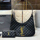 Black Casual Street Letters Patchwork Texture Bags