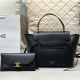 Black Casual Daily Solid Color Patchwork Bags