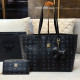 Black Casual Street Letters Patchwork Bags
