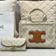 White Casual Street Letters Patchwork Patch Contrast Bags