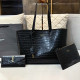 Black Casual Daily Solid Color Patchwork Texture Bags