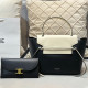 Black White Casual Daily Solid Color Patchwork Contrast Bags