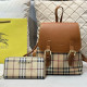 Orange Casual Street Plaid Patchwork Contrast Bags