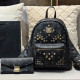 Black Casual Daily Letters Patchwork Metal Accessories Trim Zipper Bags