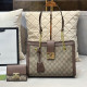 Brown Casual Street Letters Patchwork Chains Contrast Bags