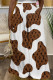 White Brown Casual Street Letter Print Gradient Pocket Loose High Waist Wide Leg Full Print Bottoms