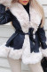 Black And White Daily Pocket Patchwork Strap Design Contrast Cardigan Collar Outerwear