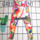 Red Sportswear Print Patchwork Swimwears