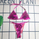 White Rose Red Sexy Print Patchwork Swimwears