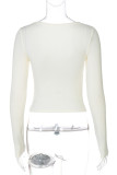 Apricot Casual Solid Color Patchwork Deep V Neck Tops