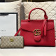 Red Casual Daily Solid Color Patchwork Metal Accessories Trim Bags