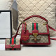 Red Casual Street Stripe Letters Patchwork Metal Accessories Trim Bags