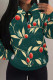 Green Casual Street Fruit Print Draw String Pocket Contrast Hooded Tops