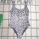 White Black Sexy Leopard Print Letters Patchwork Backless Swimwears
