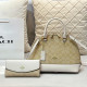 White Daily Celebrities Letters Patchwork Zipper Contrast Bags