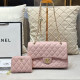 Pink Casual Daily Solid Color Patchwork Chains Zipper Bags