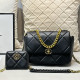 Black Casual Street Solid Color Patchwork Metal Accessories Trim Bags