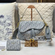 White Blue Casual Daily Letters Patchwork Irregular Contrast Bags