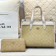 White Casual Daily Letters Patchwork Contrast Bags