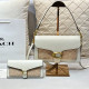 White Casual Daily Letters Patchwork Metal Accessories Trim Contrast Bags