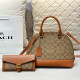Orange Casual Daily Letters Patchwork Zipper Contrast Bags